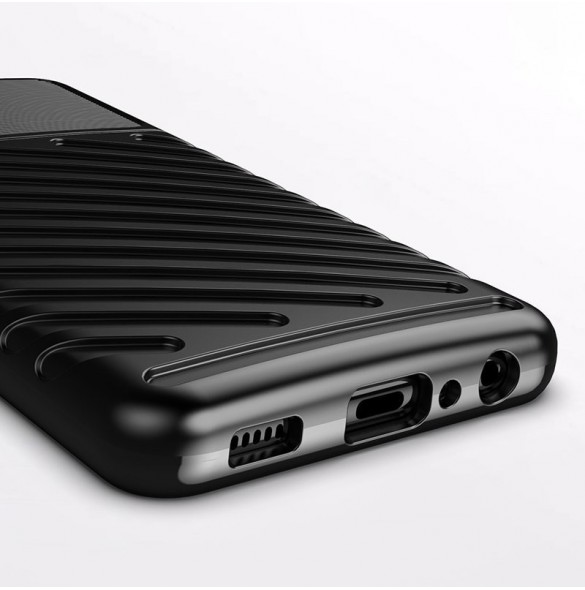 Thunder Case Flexible Tough Rugged Cover TPU Case for Samsung Galaxy A22 4G black