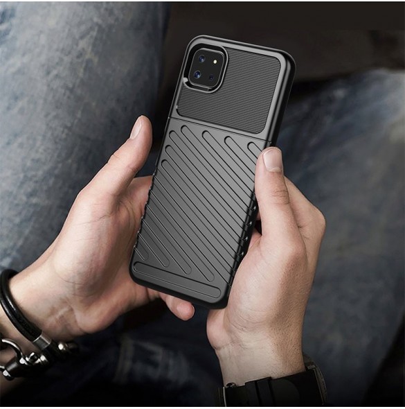 Thunder Case Flexible Tough Rugged Cover TPU Case for Samsung Galaxy A22 5G blue
