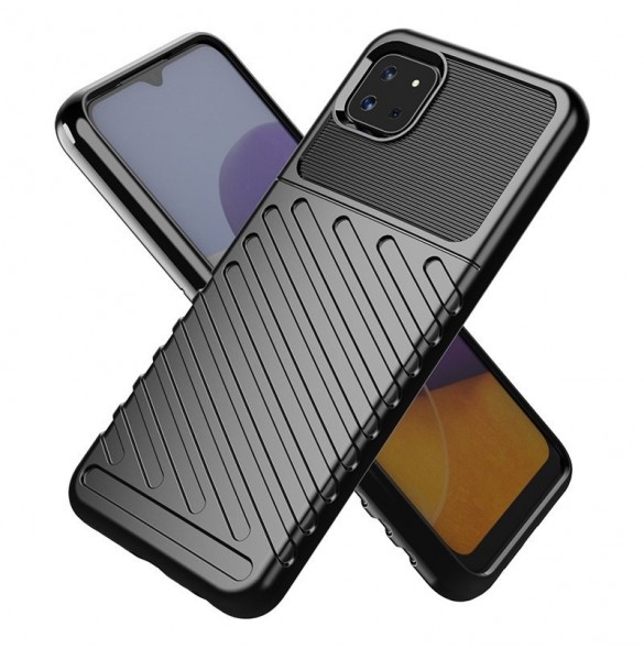 Thunder Case Flexible Tough Rugged Cover TPU Case for Samsung Galaxy A22 5G blue