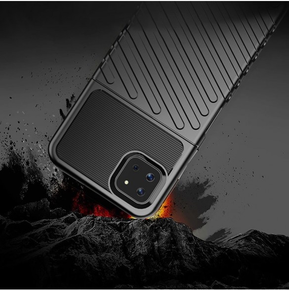 Thunder Case Flexible Tough Rugged Cover TPU Case for Samsung Galaxy A22 5G black