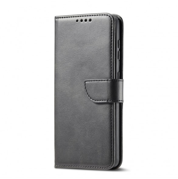 Magnet Case elegant bookcase type case with kickstand for Samsung Galaxy S21 FE black