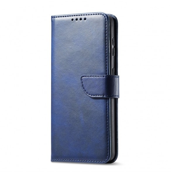Magnet Case elegant bookcase type case with kickstand for Samsung Galaxy S21 FE blue