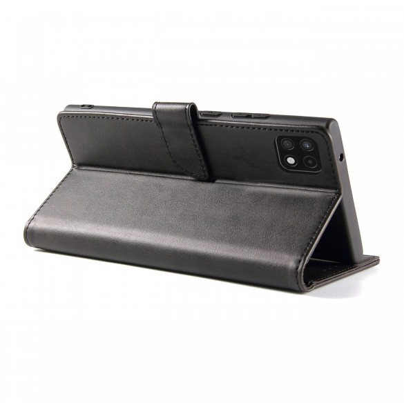 Magnet Case elegant bookcase type case with kickstand for Samsung Galaxy A22 5G black