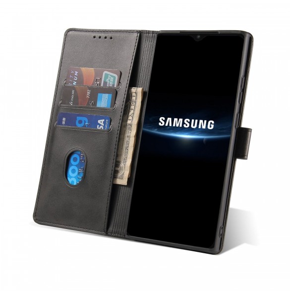 Magnet Case elegant bookcase type case with kickstand for Samsung Galaxy A22 5G black