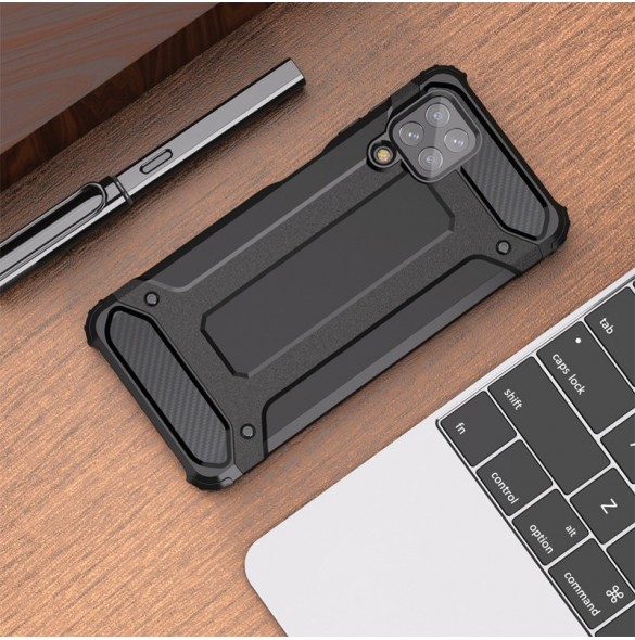Hybrid Armor Case Tough Rugged Cover for Samsung Galaxy A22 4G black