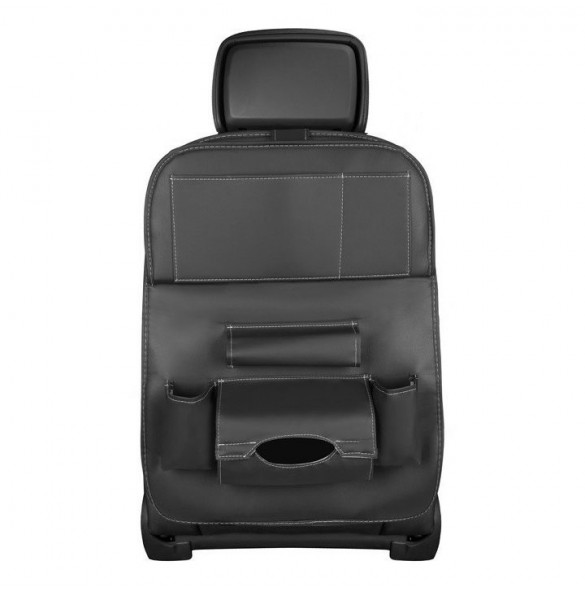 Car organizer for the seat foldable shelf mini car table black