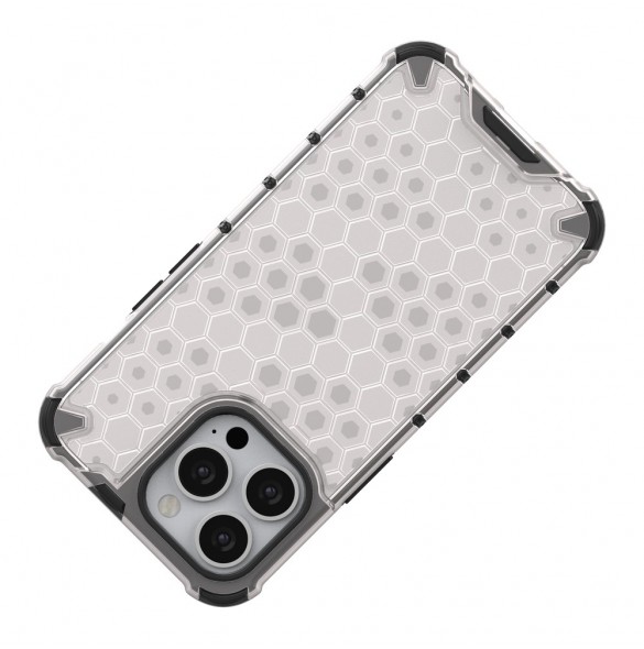 Honeycomb Case armor cover with TPU Bumper for iPhone 13 Pro green