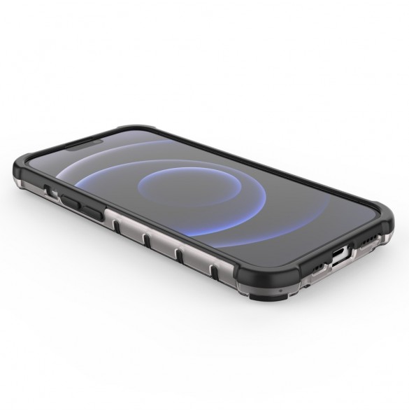 Honeycomb Case armor cover with TPU Bumper for iPhone 13 Pro green