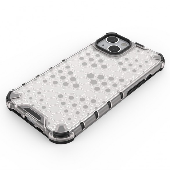 Honeycomb armored case with a gel frame iPhone 13 black