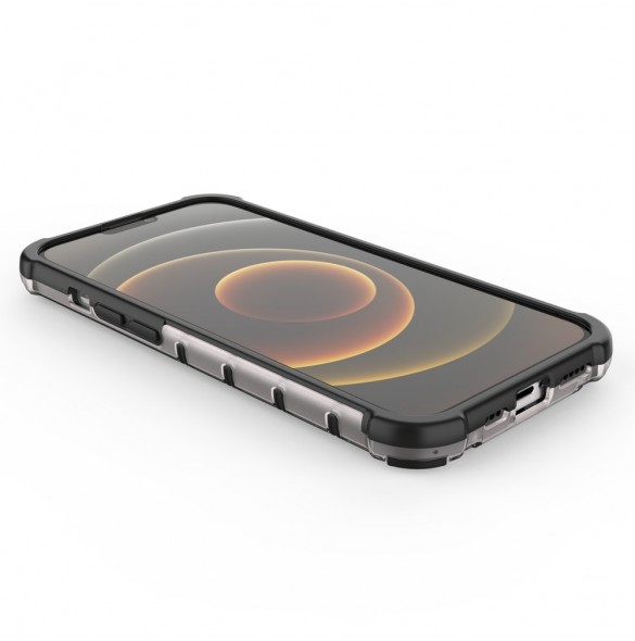 Honeycomb Case armor cover with TPU Bumper for iPhone 13 red