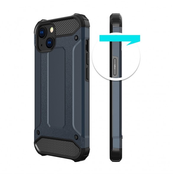 Hybrid Armor Case Tough Rugged Cover for iPhone 13 mini silver