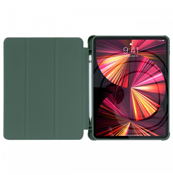 Stand Tablet Case Smart Cover case for iPad Pro 11 '' 2021 with stand function green