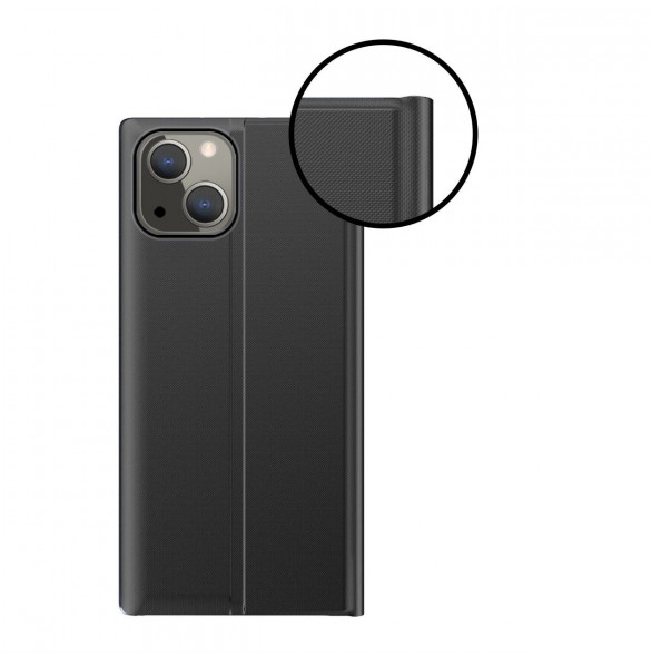 Sleep Case Bookcase Type Case with Smart Window for iPhone 13 blue