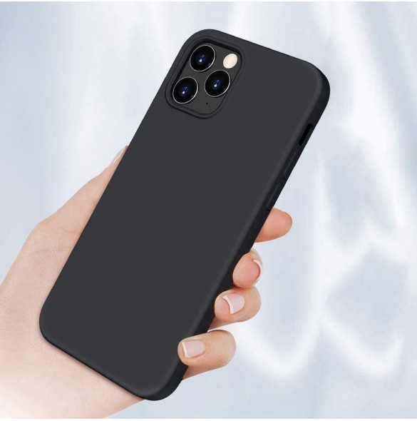 Silikonfodral Mjukt flexibelt gummiskal till iPhone 13 Pro svart