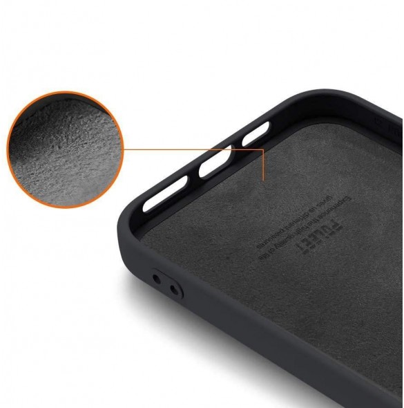 Silikonfodral Mjukt flexibelt gummiskal till iPhone 13 Pro svart