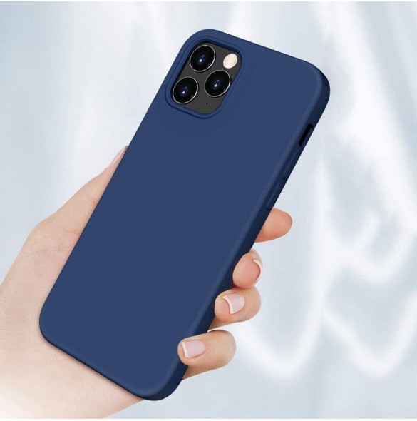 Silikonfodral Mjukt flexibelt gummiskal till iPhone 13 Pro blå
