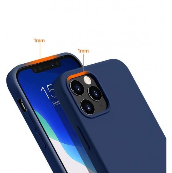 Silikonfodral Mjukt flexibelt gummiskal till iPhone 13 Pro blå