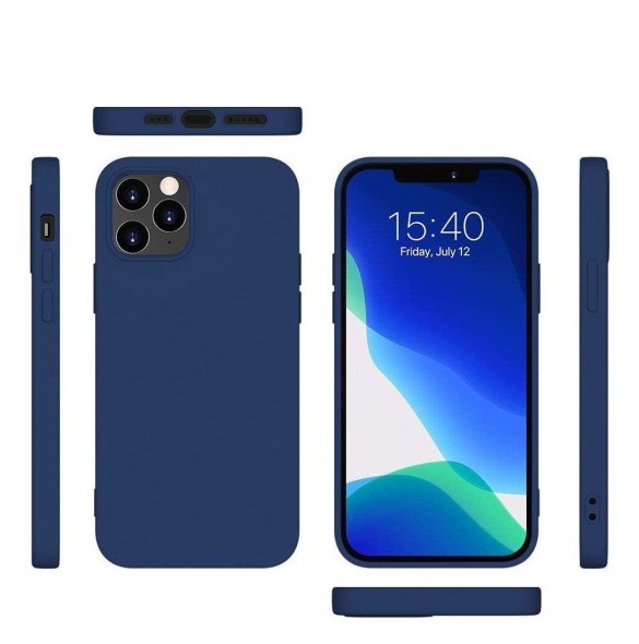 Silikonfodral Mjukt flexibelt gummiskal till iPhone 13 Pro blå