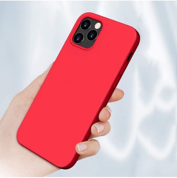 Silikonfodral Mjukt flexibelt gummiskal till iPhone 13 Pro röd