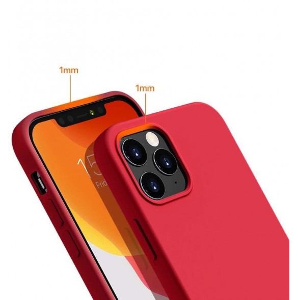 Silikonfodral Mjukt flexibelt gummiskal till iPhone 13 Pro röd
