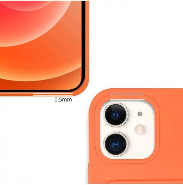 Kortfodral Silikonplånbok med kortplats Dokument för iPhone 12 Pro röd