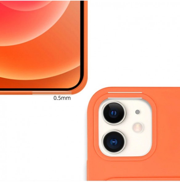 Kortfodral Silikonplånbok med kortplats Dokument för iPhone 12 Pro Max Orange
