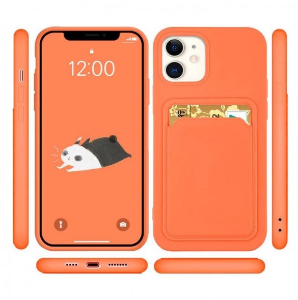 Kortfodral Silikonplånboksfodral med kortplatsdokument för Xiaomi Redmi Note 10 / Redmi Note 10S vit
