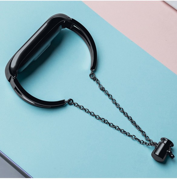 Ersättningsarmbandsarmband i metall för Xiaomi Mi Band 6/5/4/3 svart