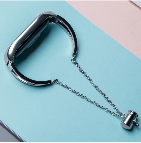 Ersättningsarmbandsarmband i metall för Xiaomi Mi Band 6/5/4/3 silver