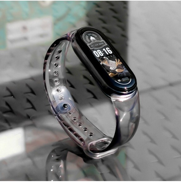 Ersättande silikonbandsrem till Xiaomi Mi Band 6/5 svart
