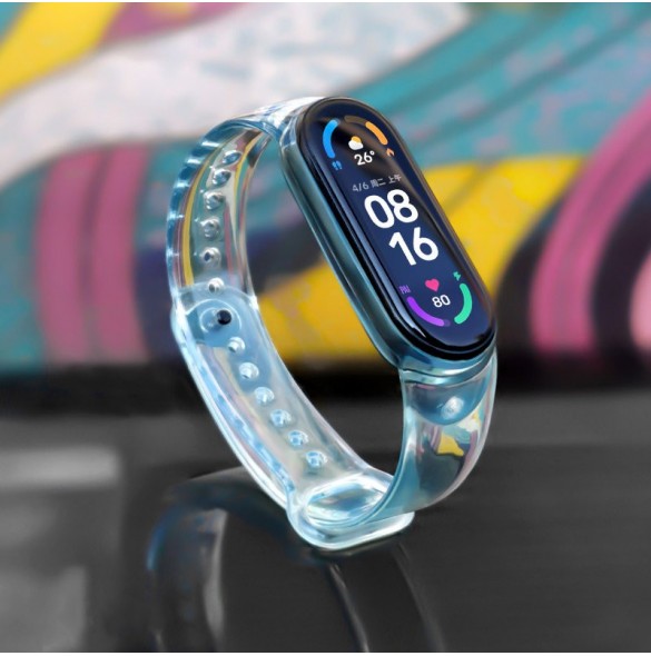 Ersättande silikonbandsrem för Xiaomi Mi Band 6/5 blå