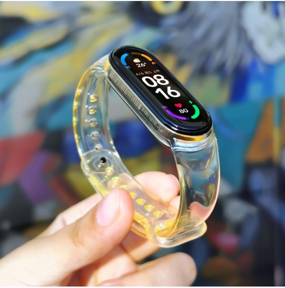 Ersättande silikonbandsrem för Xiaomi Mi Band 6/5 gul