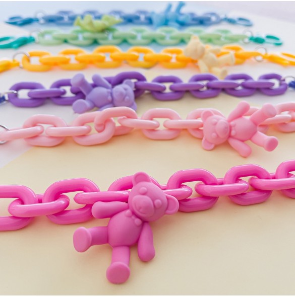 Color Chain (rep) färgglad kedja telefonhållare hänge för ryggsäck plånbok gul