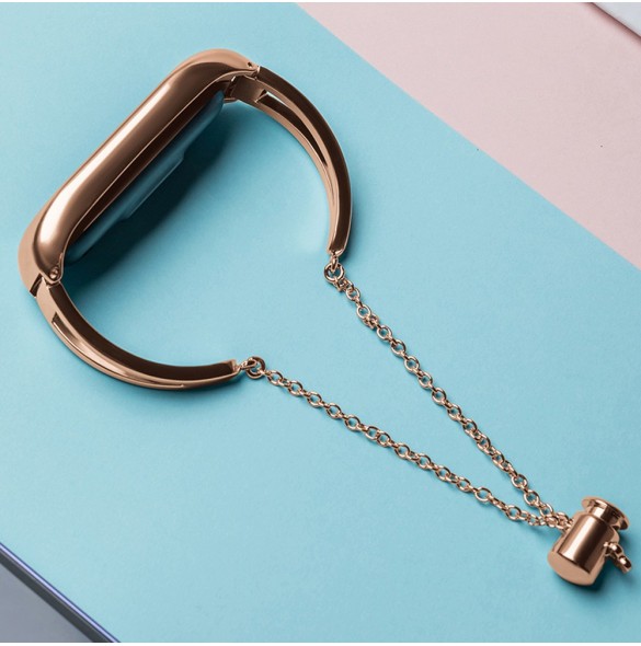 Ersättningsarmbandsarmband i metall för Xiaomi Mi Band 6/5/4/3 roséguld