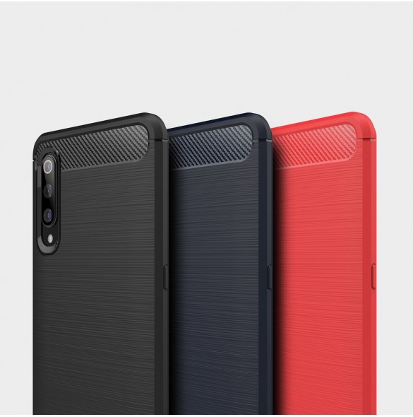 iPaky Carbon Väska Flexibel Skal TPU Väska till Xiaomi Mi 9 - Svart