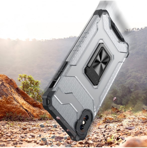 Crystal Ring Case Kickstand Tough Rugged Cover för iPhone XS Max grön