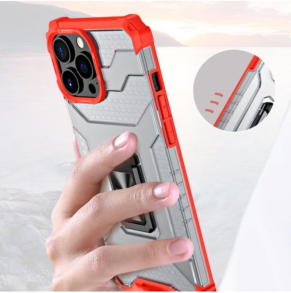 Crystal Ring Case Kickstand Tough Rugged Cover för iPhone 11 Pro Max grön