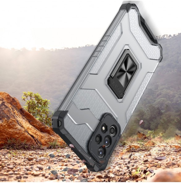 Crystal Ring Case Kickstand Tough Rugged Cover för Samsung Galaxy A72 4G grön