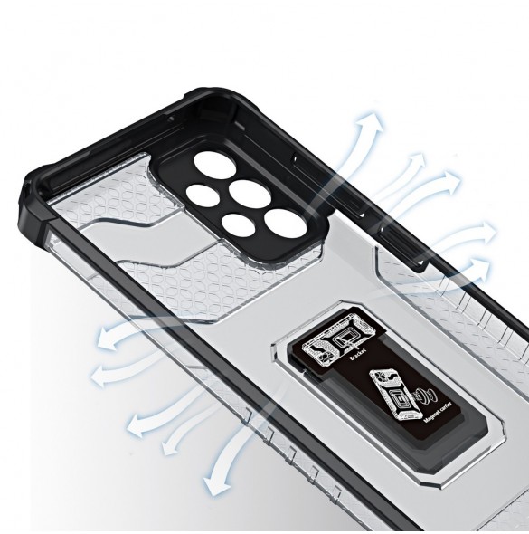 Crystal Ring Case Kickstand Tough Rugged Cover för Samsung Galaxy A72 4G grön