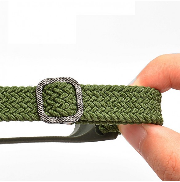 Rem Tygbyte bandrem för Xiaomi Mi Band 6/5/4/3 flätat tygarmband lila