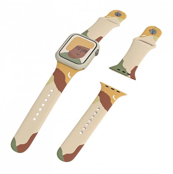 Band Moro Band för Apple Watch 9 / 8 / 7 / 6 / SE / 5 / 4 / 3 / 2 (41mm / 40mm / 38mm) Silikonband Watch Armband Mönster 1