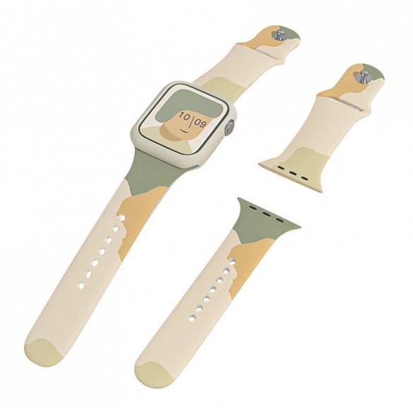 Armband Moro Band för Apple Watch 9/8/7/6 / SE / 5/4/3/2 (41mm / 40mm / 38mm) Silikonarmband Armbandsmönster 6