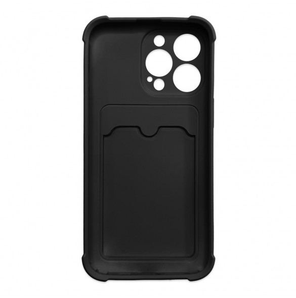 Card Armor Case Fodral för Xiaomi Redmi Note 10 / Redmi Note 10S Card Wallet Silikon Armor Cover Airbag Svart