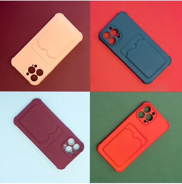 Card Armor Case Fodral för Xiaomi Redmi Note 10 / Redmi Note 10S Card Wallet Silikon Armor Cover Airbag Svart