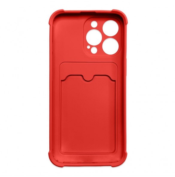 Card Armor Case Fodral för Xiaomi Redmi Note 10 / Redmi Note 10S Card Wallet Silikon Armor Cover Air Bag Röd