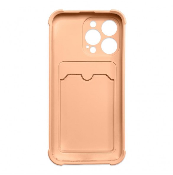 Card Armor Case Fodral för Xiaomi Redmi Note 10 / Redmi Note 10S Card Wallet Silikon Armor Cover Airbag Rosa