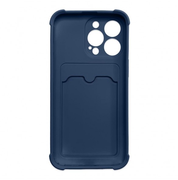 Card Armor Case Fodral för Samsung Galaxy A32 4G Card Plånbok Silikon Armor Cover Airbag Marinblå