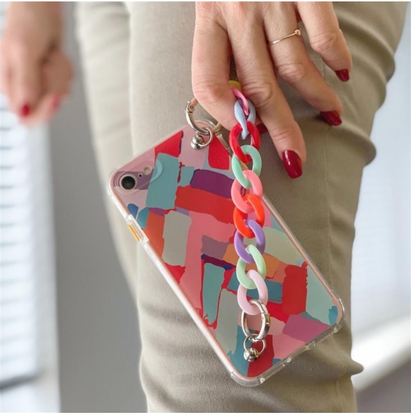 Color Chain Case gel flexibelt elastiskt fodral med ett kedjehänge för Xiaomi Redmi Note 10 Pro multicolour (3)