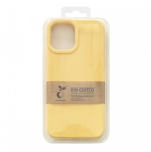 Eco Fodral för iPhone 12 mini silikonskal telefonfodral gult