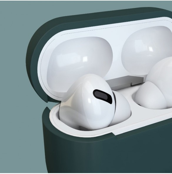 Fodral för AirPods 3 mjukt silikonfodral för hörlurar + nyckelring lobster clasp hänge rött (fodral D)